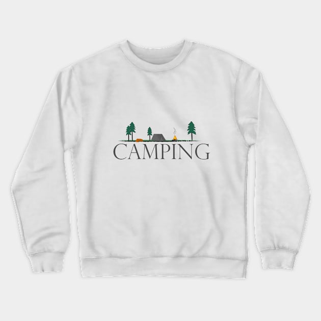 Camping Crewneck Sweatshirt by MilenaS